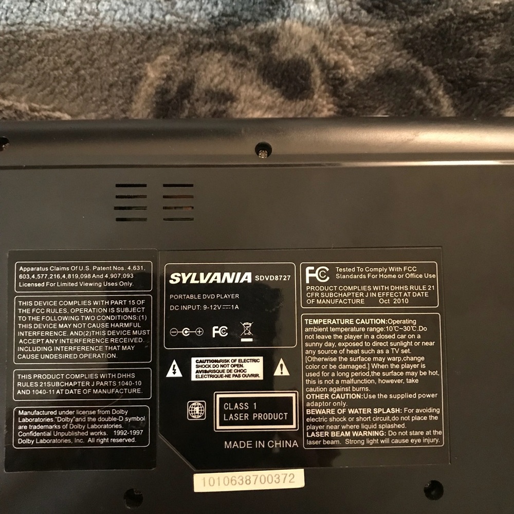 Sylvania Portable DVD player